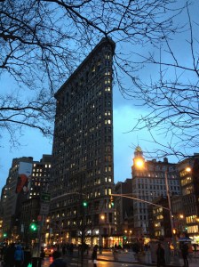 Side view of the Flatiron Building